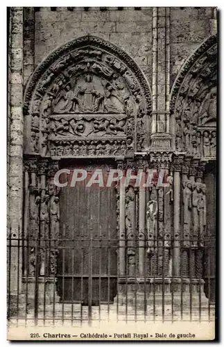 Chartres Cartes postales Cathedrale Portail royal Rive gauche