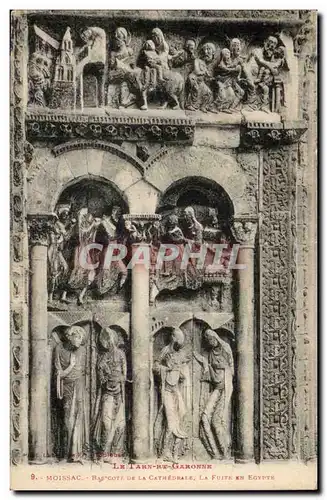 Moissac Cartes postales Bas cote de la cathedrale La fuite en Egypte