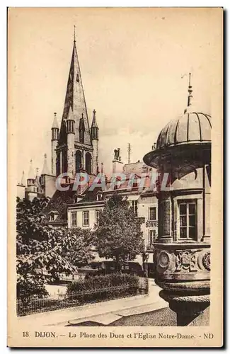 Dijon Ansichtskarte AK La place des Ducs et l&#39eglise Notre DAme