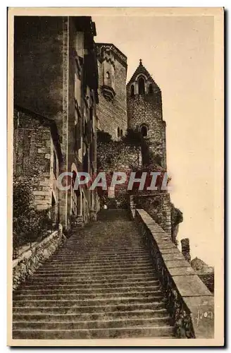 Rocamadour Cartes postales L'escalier des pelerins (216 marches)
