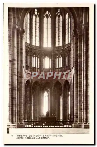 Cartes postales Abbaye du Mont Saint Michel Eglise abbatiale Le choeur