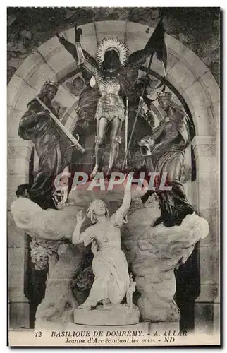 Cartes postales Basilique de Domremy Jeanne d'arc ecoutant les voix