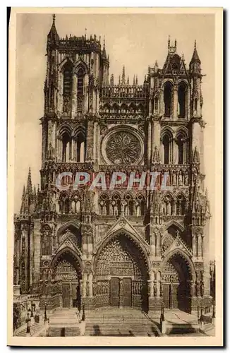 Cartes postales Cathedrale d'Amiens Facade occidentale
