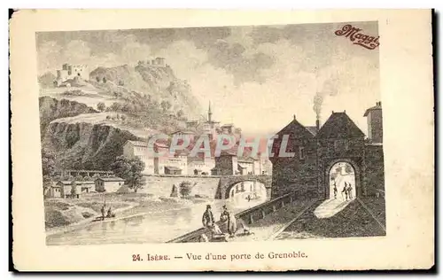 Isere Cartes postales Vue d&#39une porte de Grenoble