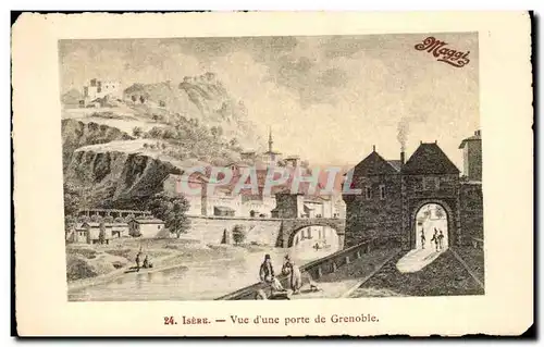 Isere Cartes postales Vue d&#39une porte de Grenoble