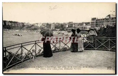 Dinard Ansichtskarte AK La plage vue prise de la terrasse de la Malouine