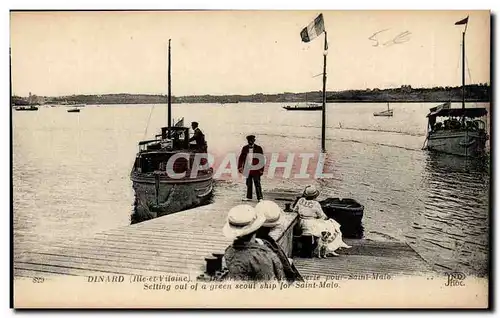 Dinard Ansichtskarte AK Le depart a bord de la vedette pour Saint Malo