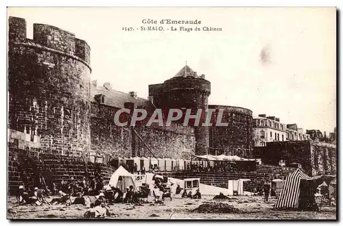 Saint Malo Cartes postales La plage du chateau