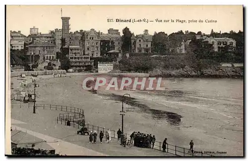 Dinard Ansichtskarte AK Vue sur la plage prise du casino