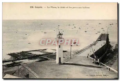 CAncale Ansichtskarte AK Le phare la jetee et les parcs a huitres (lighthouse)