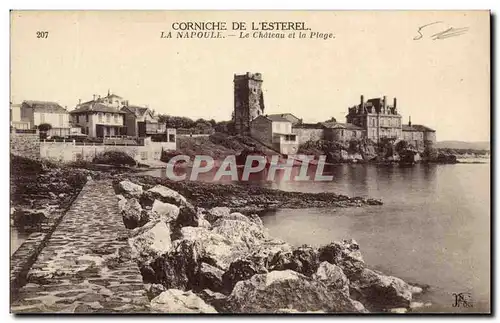 Corniche de l&#39Esterel Cartes postales La Napouli Le chateau et la plage