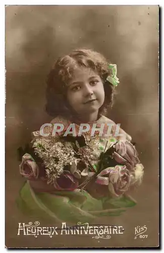 Cartes postales Fantaisie Enfant Heureux anniversaire