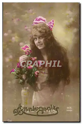 Cartes postales Fantaisie Femme Anniversaire