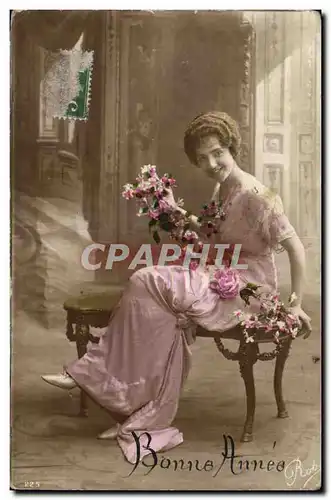 Cartes postales Fantaisie Femme Bonne annee