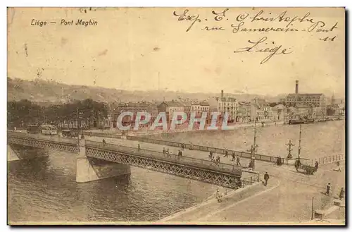 Belgique Belgie Liege Ansichtskarte AK Pont Maghin