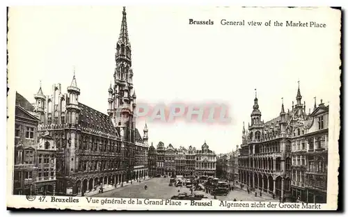Belgique Belgie Bruxelles Brussels Cartes postales General view of the market place (marche)
