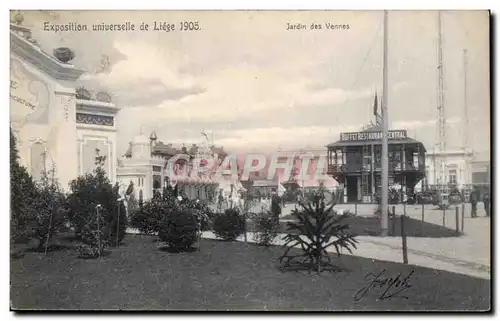 Belgique Belgie Liege Ansichtskarte AK Exposition universelle de Liege 1905 Jardin des Vennes (buffet restaurant