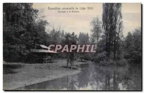 Belgique Belgie Liege Cartes postales Exposition universelle de Liege 1905 Paysage a la Boverie