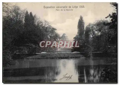 Belgique Belgie Liege Ansichtskarte AK Exposition universelle de Liege 1905 Parc de la Boverie