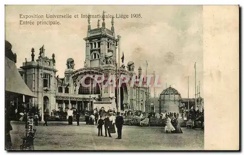 Belgique Belgie Liege Cartes postales Exposition universelle de Liege 1905 Entree principale