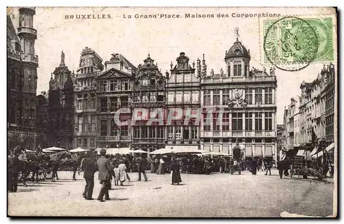 Belgique Belgie Bruxelles Brussel Cartes postales La grand place Maison des Corporations