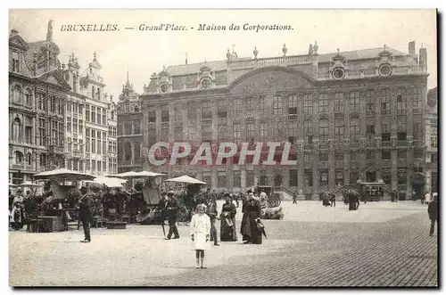 Belgique Belgie Bruxelles Brussel Ansichtskarte AK La grand place Maison des Corporations