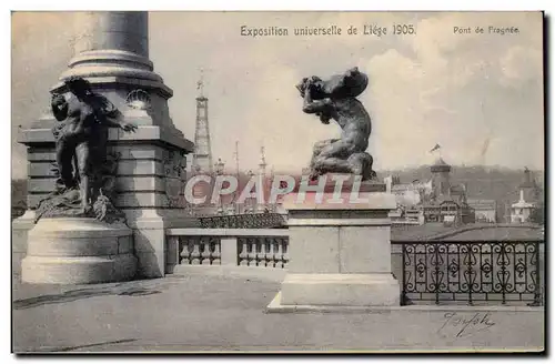 Belgique Belgie Liege Ansichtskarte AK Exposition universelle de Liege 1905 Pont de Fragnee