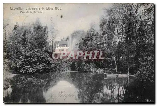 Belgique Belgie Liege Ansichtskarte AK Exposition universelle de Liege 1905 Parc de la Boverie