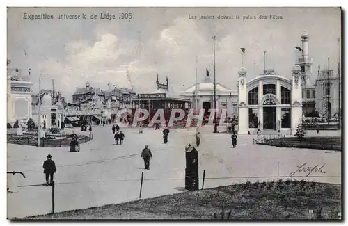 Belgique Belgie Liege Ansichtskarte AK Exposition universelle de Liege Ansichtskarte AK Les jardins devant le palais des fetes