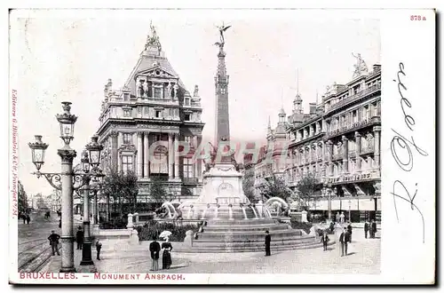 Belgie Belgique BRuxelles Ansichtskarte AK Monument Anspach