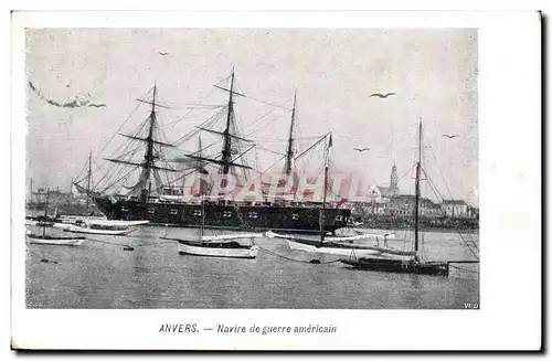 Belgie Belgique Anvers Ansichtskarte AK Navire d eguerre americain (bateau ship)