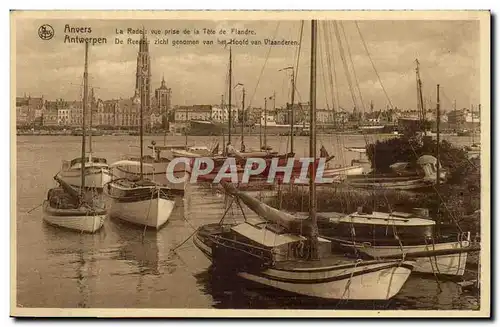 Belgique Belgie Ansichtskarte AK Anvers La rade vue pries de la tete de Flandre (bateaux)