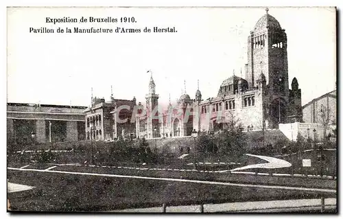 Belgique Belgie Cartes postales Bruxelles Exposition de 1910 Pavillon de la manufacture d&#39armes de Berstal