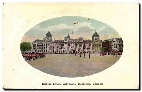 Great BRitain Cartes postales Drilling before Admiralty buildings London londres