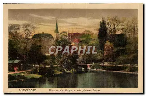 Dusseldorf Ansichtskarte AK Blick auf den Hofgarten mit goldener Brucke