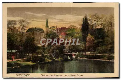 Dusseldorf Cartes postales Blick auf den Hofgarten mit goldener Brucke