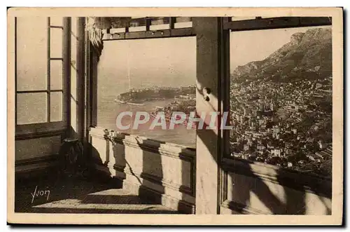 Cartes postales Principaute de Monaco et la tet ede chien vus de Vistaero