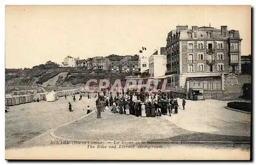 Dinard Cartes postales La digue et le restaurant des terrasses