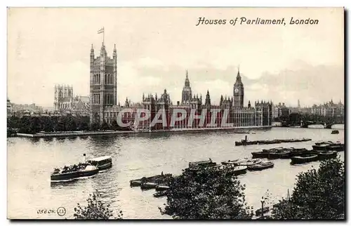 Great Britain Londres London Cartes postales Houses of parliament