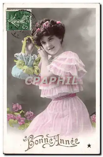 Cartes postales Fantaisie Femme Bonne annee