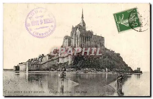 Mont Saint Michel Cartes postales Cote du Nord Est (pecheurs)