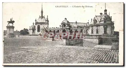 Chantily Cartes postales L&#39entree du chateau