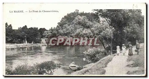 La Marne Cartes postales Le pont de Chennevieres