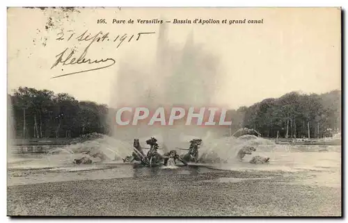 Parc de Versailles Cartes postales Bassin d&#39Apollon et le grand canal