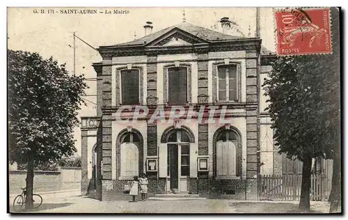 Saint Aubin Cartes postales la mairie (enfants)