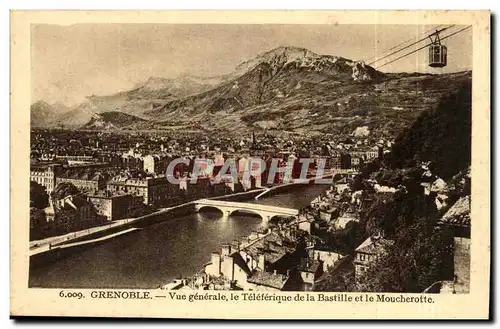 Grenoble Ansichtskarte AK Vue generale le teleferique de la Bastille et le Moucherotte