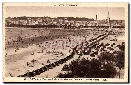 Royan Cartes postales Vue generale La grande conche Maree basse