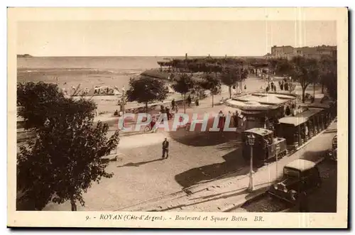 Royan Ansichtskarte AK Boulevard et square Botton (train)