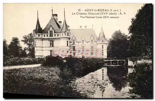 Azay le Rideau Cartes postales Le chateau national
