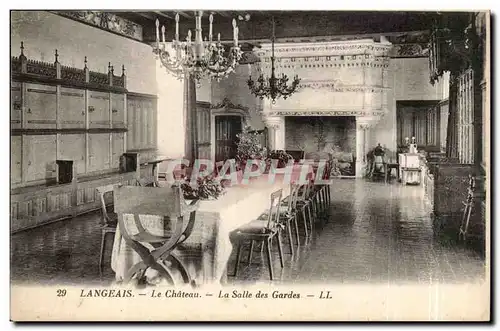 Langeais Ansichtskarte AK Le chateau La salle des gardes